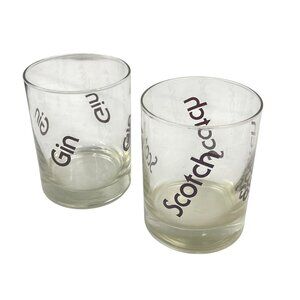 Vintage Gin & Scotch Glasses Set Of 2
